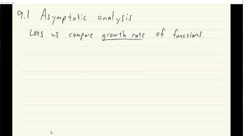 Thumbnail for ECS 120 6c:3 asymptotic analysis, definition of O() and o()