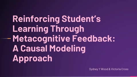 Thumbnail for entry Wood &amp; Cross - ACT Online 2024: Reinforcing Students' Learning through Metacognition