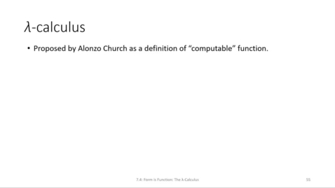 Thumbnail for ECS 220 7c:7.4 λ-calculus