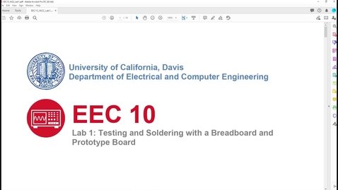Thumbnail for EEC 10 Lab 1 - Testing and Soldering with a Breadboard and Prototype Board
