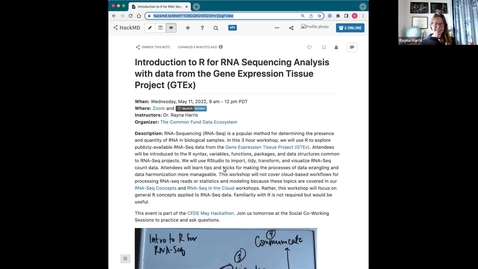 Thumbnail for entry CFDE May Hackathon - Intro to R for RNA-Seq