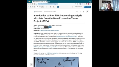 Thumbnail for CFDE May Hackathon - Intro to R for RNA-Seq