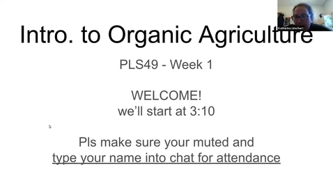 Thumbnail for entry PLS49: Wk 1 What is organic ag?