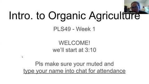 Thumbnail for PLS49: Wk 1 What is organic ag?