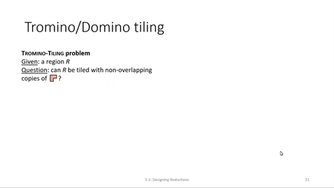 Thumbnail for entry ECS 220 3a:2-5.3 Tromino Domino-Tiling