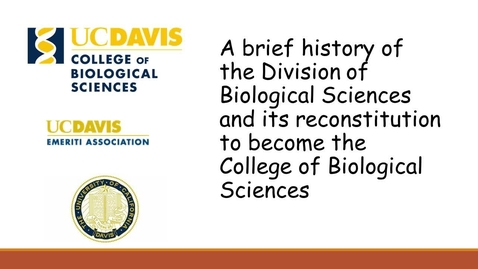 Thumbnail for A Brief History of the College of Biological Sciences