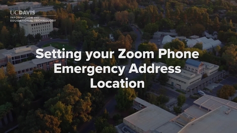Thumbnail for entry Setting Your 911 Location in Zoom Phone