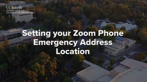 Thumbnail for Setting Your 911 Location in Zoom Phone
