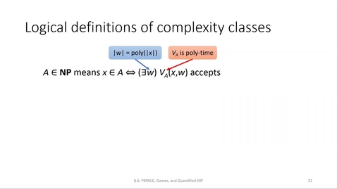 Thumbnail for entry ECS 220 8c:8.6-1 Reachability expressed logically, and as a game between prover and skeptic