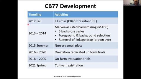 Thumbnail for entry 2021 Plant Breeding Annual Retreat Day 1 Part 2