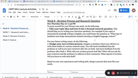 Thumbnail for Week 8 Mini-Lecture - Research Responses and Literacy Case Study Notes