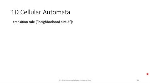 Thumbnail for ECS 220 3c:5.5-1 cellular automata (CA)