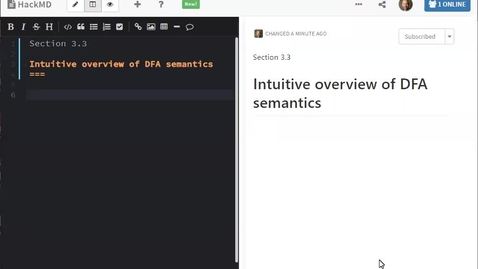 Thumbnail for entry ECS 120 1b:4 intuitive overview of DFA semantics