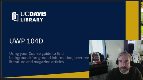 Thumbnail for UWP104D Library Resources