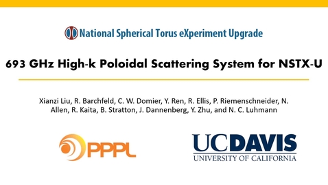 Thumbnail for entry High-K Collective Scattering Diagnostics for Burning Plasmas 