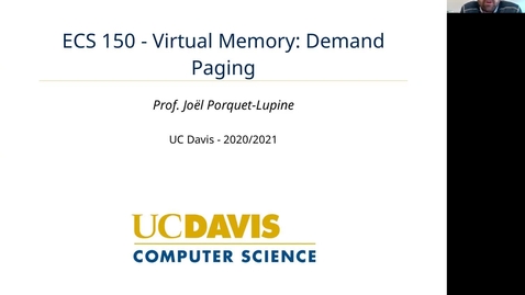 Thumbnail for ECS 150 - Lecture - Virtual memory: demand paging