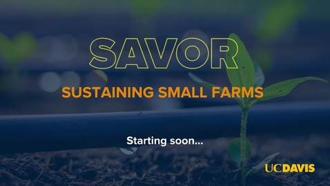 Thumbnail for entry Savor: Sustaining Small Farms