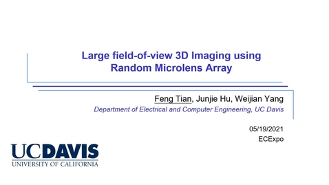 Thumbnail for Large Field-of-view 3D Imaging Using Random Microlens Array