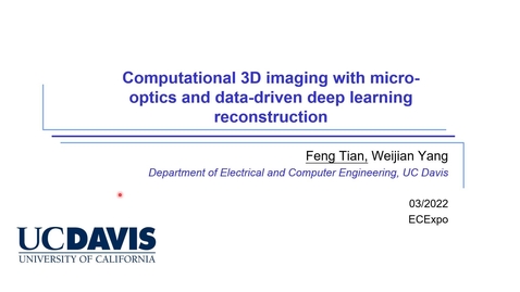 Thumbnail for entry Computational 3D imaging with micro optics and data-driven deep learning reconstruction - Feng Tian