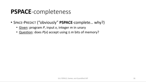 Thumbnail for ECS 220 8c:8.6-2 PSPACE-completeness