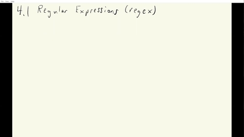 Thumbnail for ECS 120 2a:1 regex introduction