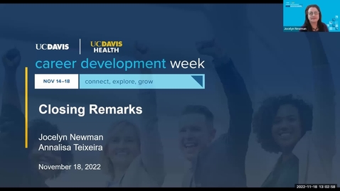 Thumbnail for Career Development Week_Closing Address and Continued Career Support with L&amp;D Nov2022