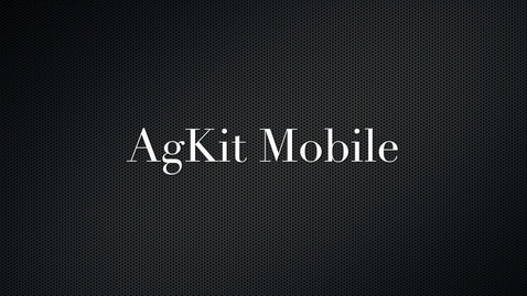 Thumbnail for entry Agkit User Interface