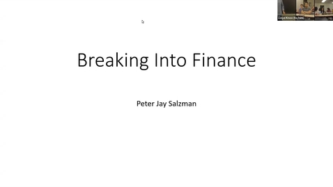 Thumbnail for entry Breaking into Finance after Your Physics Degree by Peter Salzman