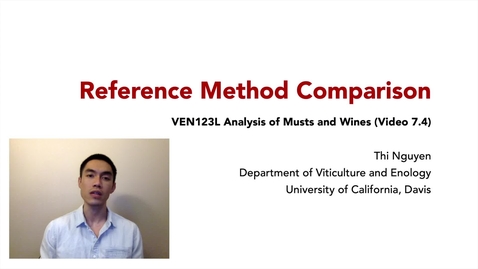 Thumbnail for VEN123L Video 7.5 - Reference Method Comparison