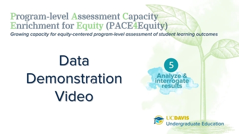 Thumbnail for entry Stage 5 Data Demonstration Part 1: Introduction