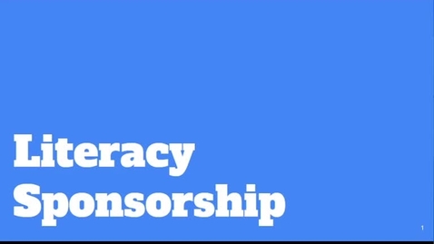 Thumbnail for entry Literacy Sponsorship