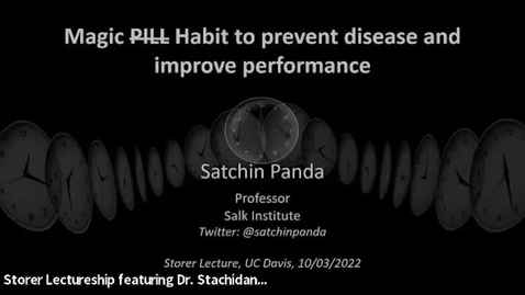 Thumbnail for Storer Lecture (Public Lecture) - Stachidananda Panda - October 3, 2022