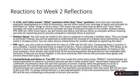 Thumbnail for entry ARE/ECN 115A:  Reactions to Week 2 Reflections