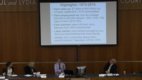 Thumbnail for Agriculture and Farm Labor Since 1975: Changes in Agriculture and Farm Labor with Philip Martin