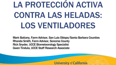 Thumbnail for La protección activa contra las heladas: Viento