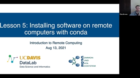 Thumbnail for entry Installing Software on Remote Computers with Conda