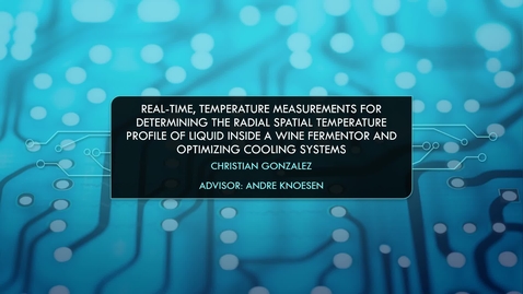 Thumbnail for entry Real-time temperature measurements to determine the radial spatial temperature profile of liquid inside a wine fermentor in order to optimize cooling systems