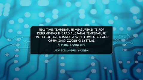 Thumbnail for Real-time temperature measurements to determine the radial spatial temperature profile of liquid inside a wine fermentor in order to optimize cooling systems