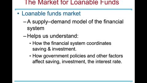 Thumbnail for entry ECN 1B: Lecture 8 - Savings, Investment and the Financial System (Part 3 of 3)