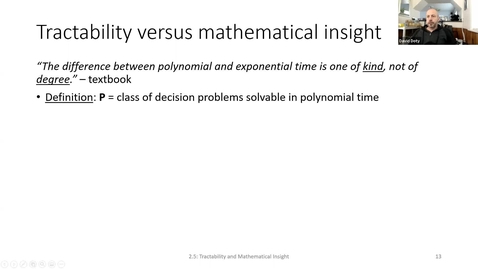 Thumbnail for ECS 220 1b:2.5 tractability and mathematical insight