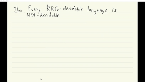 Thumbnail for ECS 120 4b:3 NFAs can simulate RRGs proof