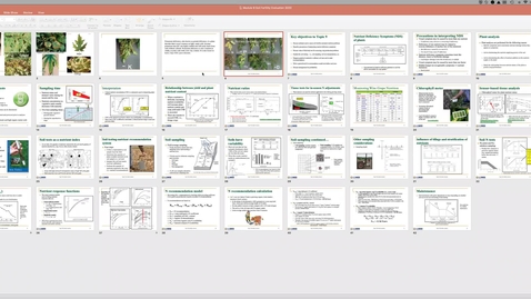 Thumbnail for entry Soil Fertility Evaluation Ch 9 May 12 Lecture