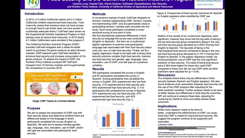Thumbnail for UFWH 2021 - Caroline Long_Food Security and the California Nutrition Incentive Program