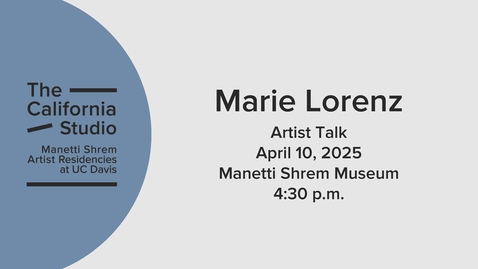 Thumbnail for Marie Lorenz | Artist Talk