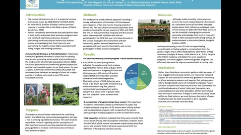 Thumbnail for UFWH 2021 - Kathleen Tims_Gardening for Change_ Community Giving Gardens and Senior Food Insecurity