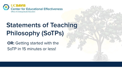 Thumbnail for Getting Started with Teaching Statements (GET Workshop)