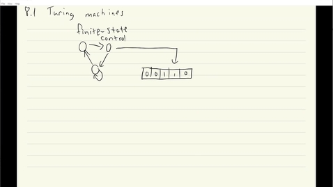 Thumbnail for entry ECS 120 5c:1 introduction to Turing machines (TM)