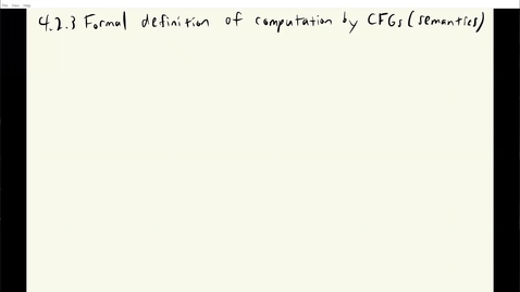 Thumbnail for ECS 120 2b:3 formal definition of CFG semantics