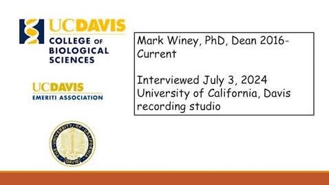 Thumbnail for History of the College of Biological Sciences -- Dean Mark Winey