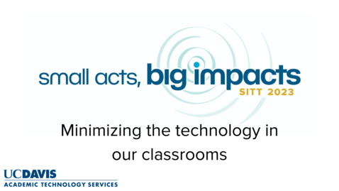 Thumbnail for A conversation about minimizing the technology in our classrooms with Naomi Janowitz: A SITT 2023 Interview with Dr. Andy Jones
